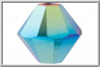 Swarovski� Bicone 5328, 4mm, 280AB2 - jet, 2xAB, 25 Stk.